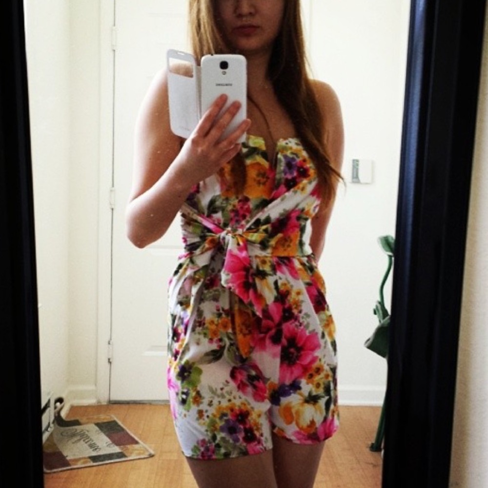 Mustard Seed Floral Romper